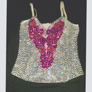 Sequence Corset Dance top